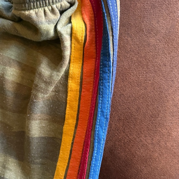 Aviator Nation Olive Tie-Dye Joggers with Rainbow Side Stripes - Picture 4 of 6